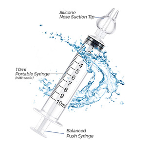 Lave-<span class=keywords><strong>nez</strong></span> de sécurité en PVC approuvé CE ISO 10ml 4 pièces dispositif de <span class=keywords><strong>lavage</strong></span> d'irrigation nasale pour bébé rhinite irrigateur nasal - Product Image 3