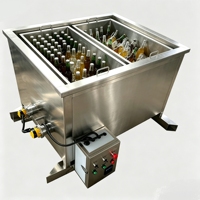 Petite machine de pasteurisation en acier inoxydable pour bouteilles de lait, vin, huile d'olive, jus et jus de tomate