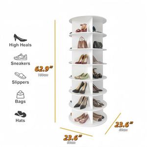 Exhibidor de <span class=keywords><strong>Zapatos</strong></span> Giratorio de Siete Niveles Personalizable, Torre Giratoria Circular, Gabinete de Almacenamiento <span class=keywords><strong>para</strong></span> Bolsos - Product Image 3