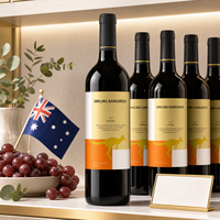 Vin rouge sec australien Cabernet Sauvignon importé d'Australie, vin rouge en gros, OEM, ODM, étiquette personnalisée, vin rouge