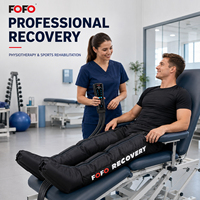 Masseur de compression d'air pour jambes FOFO/OEM FO3003C, 5 modes, 30-250 mmHg, contrôleur numérique portable, contrôle de la durée, pour le sport