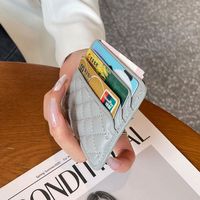 Dompet Kartu Wanita dari Bahan Gabus, Tipis, Satu Bagian, Ringkas, Sederhana, Anti Magnet, Berlapis, Slot Kartu, Gaya INS, Tempat Kartu Identitas