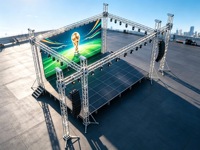 Scène modulaire légère en alliage d'aluminium résistante aux intempéries avec garde-corps en aluminium pour événements, fêtes et spectacles DJ