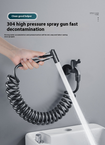 1 pièce Tuyau flexible <span class=keywords><strong>de</strong></span> douche à ressort pour ligne téléphonique, accessoire <span class=keywords><strong>de</strong></span> salle <span class=keywords><strong>de</strong></span> bain pour bidet et toilettes, avec raccord <span class=keywords><strong>de</strong></span> pulvérisation, longueurs 1.5M/2M/3M/5M - Product Image 2