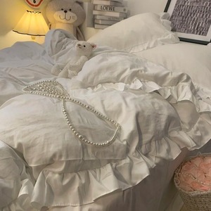 <span class=keywords><strong>ชุด</strong></span>เครื่องนอน<span class=keywords><strong>ผ้า</strong></span>ฝ้ายล้างสีโทนอุ่นทันสมัย เป็นมิตรกับสิ่งแวดล้อม ลายพิมพ์น่ารัก 4 ชิ้น สำหรับห้องนอนในฤดูหนาว - Product Image 3