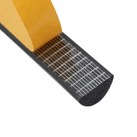Junta de Espuma EPDM Plana Autoadhesiva Tipo D de la Marca ZXQ, Tira de Sellado de Goma Redonda y Cuadrada, Corte Personalizable