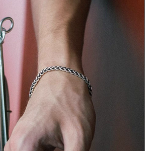 Pulsera de Plata <span class=keywords><strong>925</strong></span> Chapada en Oro con Cadena Cubana de 3mm para Hombre, Mujer y Niños, Accesorio de Moda para Bodas, Estilo Punk SB123 - Product Image 6