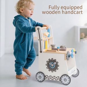 Marche-bébé en bois avec outils, jouet pour bébés et tout-petits, construction robuste, pour filles et garçons de 1 à 3 ans - Product Image 3