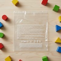 100% biodégradable impression personnalisée plat Poly sac LDPE sacs transparents pour l'emballage EN15343 sac en plastique Transparent pour vêtements