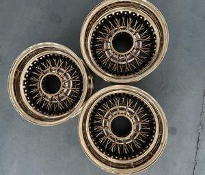 13x7 72 razze/raggi 100 diritta/traversa centro nero rosso ruote a filo - Product Image 2