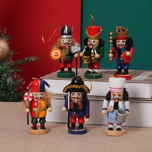 Décoration de table et d'étagère de Noël Pafu Décoration de marionnettes de vacances lumineuses et festives 6PCS <span class=keywords><strong>Casse</strong></span>-noisettes de Noël en bois à collectionner - Product Image 3