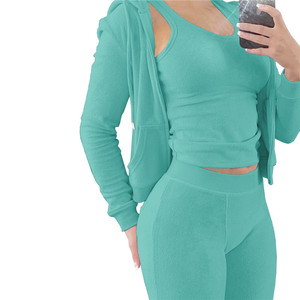 Sportswear Sweatsuit Workout Fitness <strong>Fleece</strong> Plus Size Sweatshirt and Sweatpants <strong>Jogger</strong> Sets Tracksuit for <strong>Women</strong> - Product Image 6