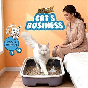 Litière pour chat absorbante et écologique DongnaiPETS, 8 kg, contrôle des odeurs, agglomération rapide, 99 % sans poussière, blanc et gris - Product Image 1