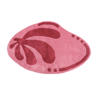 Moelleux Antidérapant Rose Bleu Fleur Ronde Tapis Doux En Peluche Petit Tapis pour Pépinière Chambre D'enfants