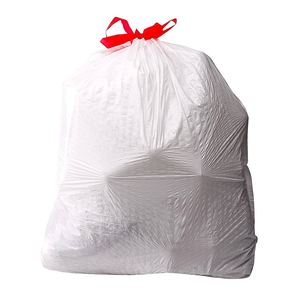 Tùy chỉnh <span class=keywords><strong>LDPE</strong></span> bảo vệ rò rỉ nhà bếp PE linh hoạt vẽ chuỗi Thùng rác túi nhựa linh hoạt dây rút Túi rác cuộn - Product Image 4