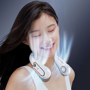 Ventilateur de cou intelligent à affichage LED rechargeable, nouveau design, le plus vendu, idéal pour l'extérieur, vente en gros usine - Product Image 2