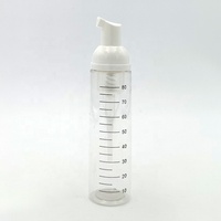 Bouteilles moussantes personnalisées pour nettoyant visage cosmétique, 80 ml, en plastique PET, impression sérigraphique, couleur personnalisée, flacon à mousse pour rasage