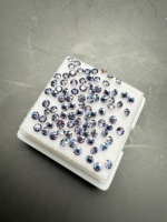 Lanphear Gemmes Colorées 2.0mm Imperial Purple Round Brilliant Cut Moissanite Melee Diamond Pierres Précieuses en Vrac pour la Fabrication de Bijoux