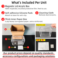 Étui de présentation de cartes à collectionner en acrylique transparent personnalisé, couvercle magnétique robuste, protection UV pour cartes classées PSA