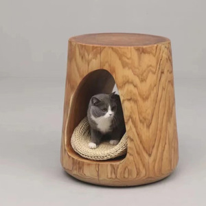 Кофейный столик из массива дерева Guansen DIY Nordic минималистичный итальянская мебель для дома с кошачьей кроватью в форме пирамиды деревянные коробки настенные знаки - Product Image 4