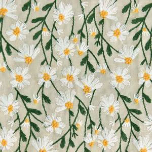 幅120 cmカラフル手作りデイジー植物花無地刺繍生地綿リネンレーヨン生地チャイナドレスバッグ用 - Product Image 6