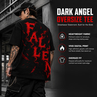 Chemises pour hommes Lucifer Blank Tee 220gsm 100% coton tricoté, décontractées, à porter tous les jours, streetwear, unisexe, coupe régulière, col rond