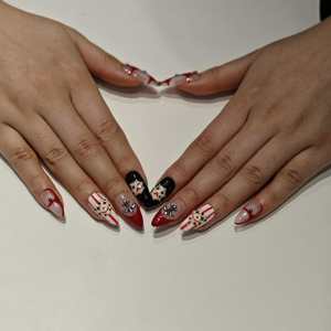 Uñas Postizas de Diseño de Moda Muhaha: Payaso Absurdo - Product Image 6