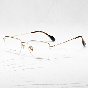 Titanium Full Rim Rectangle <b>Eyeglasses</b> <b>Frames</b> Lightweight Vision Correction for Adults Unisex Solid Color - Product Image 3