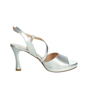 Sandalo con Tacco Vernissage E5SPC6 per Donna, Argento Polvere, Plateau con Cinturini, Scarpa da Cerimonia - Product Image 4