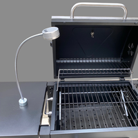 Lampe de barbecue LED COB rechargeable par USB, lampe de travail magnétique flexible pour les grillades en plein air, le camping, la randonnée et la lecture étanche