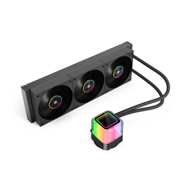 360mm Radiator RGB Lighting Liquid Cooler with Reversed-Flow Fan Design Large Copper Base For Intel & AMD Compatible