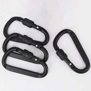 Custom Logo Heavy Duty Locking <b>Ring</b> <b>Clips</b> Hook Safety Screw Gate Aluminum D Shaped Carabiner <b>Clip</b> - Product Image 4