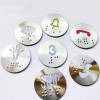 Couvercle de bouton d'ascenseur rond en acier inoxydable pour pièces de rechange d'ascenseur