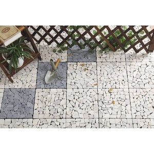 Carreaux de sol en pierre naturelle imbriquables, montage facile, pour balcon, <span class=keywords><strong>jardin</strong></span>, piscine, facile à installer, revêtement de pont amovible, pour bricolage, DIY, bon marché - Product Image 5