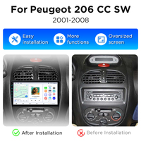 Reproductor de DVD para Auto Junsun, Radio con Android para Peugeot 206 2001-2008, Navegación, Autoradio para Peugeot 206, Unidad Principal, GPS