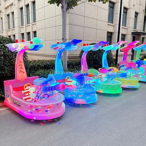 Parco a tema della città genitore-bambino luminoso elettrico divertimento auto doppio sedile bambini a batteria mezzi di trasporto autoscontro - Product Image 2