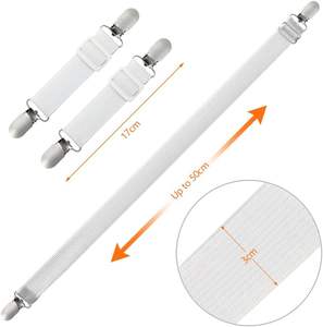 สายรัดยึดผ้าปูที่นอนแบบยืดหยุ่นปรับได้ 4 ชิ้น/แพ็ค สำหรับโซฟาและเตียง - Product Image 2