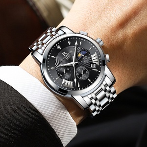 Đồng hồ thạch anh thời trang cao cấp dành cho nam, mặt nhỏ, ba kim, chống nước, đa chức năng, hiển thị lịch tuần trăng, 20mm - Product Image 4