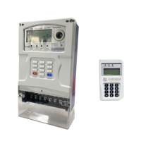 Compteur d'électricité triphasé prépayé intelligent avec clavier STS, logiciel de distribution, affichage LCD étanche IP54, communication LoRa/RF, classe 1