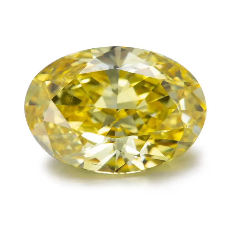 Goldleaf elmas özel Oval kesim 0.5CT 1.0CT 2.0CT sarı NGIC IGI sertifikası gevşek Lab CVD HPHT Lab yetiştirilen elmas yarattı