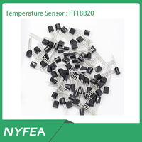 FT18B20 Alta Precisión ±0.5 ° Sensor de Temperatura Tipo C TO-92, Reemplazo Compatible con Pin de Circuito Integrado, DS18B20 para Hogar Inteligente