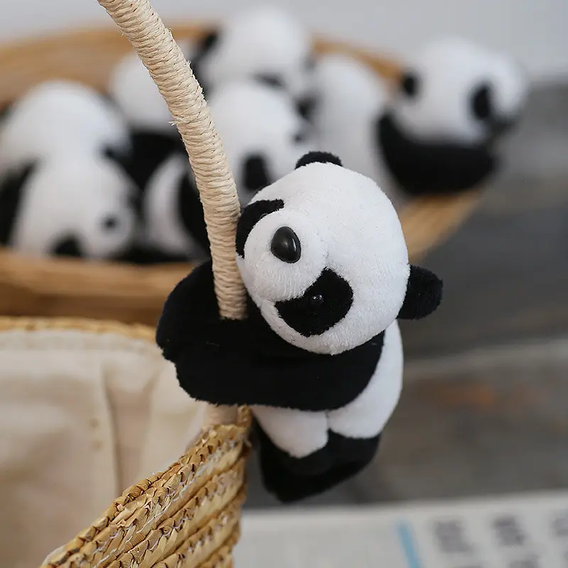 Kawaii Pequeno Presente Magnetita Panda Boneca Adesivo Frigorífico Cute Party Panda Brinquedo De Pelúcia