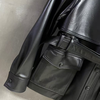 Veste en cuir de mouton véritable à col montant Jxwatcher Fashion Fall, ceinture personnalisée, douce, automne, fermeture éclair, pour femmes, style motard