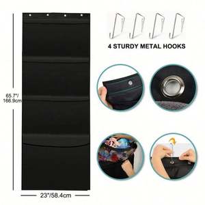 Organisateur de jouets à suspendre sur la porte, 4 couches, poches de rangement pour jouets, filet, animaux en peluche, jouets en peluche, sac de rangement - Product Image 2