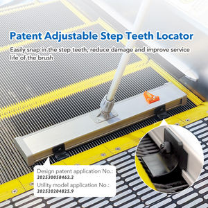 Herramientas Profesionales Manuales para Limpiar Escaleras Mecánicas, Cepillo de Limpieza de Escalones de 60 cm, 80 cm, 100 cm con Esponja Resistente Tipo W-V - Product Image 2