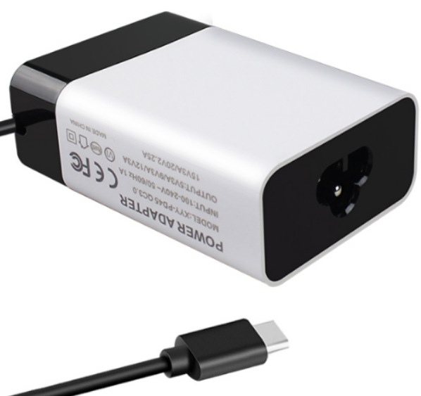 Wholesale IEC C8 Inlet 45W Usb C Pd Desktop Charger for Laptop 5-20V Usb-C Kc 60W 65W QC 3.0 Adapter