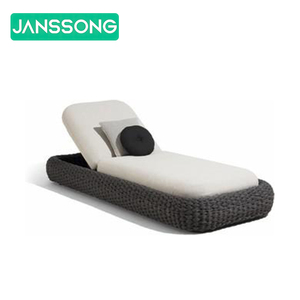 Tumbona de ocio para exteriores, tumbona individual de cuerda tejida para patio y <span class=keywords><strong>piscina</strong></span>, muebles de exterior, tumbona de ratán para jardín, tumbona de sol para <span class=keywords><strong>vacaciones</strong></span>, muebles para <span class=keywords><strong>piscina</strong></span> - Product Image 6