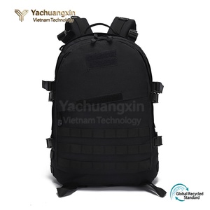Sac à dos tactique en nylon noir avec rayures brunes, sac de randonnée et de camping pour toutes les saisons - Product Image 5