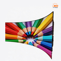 Panel LED Flexible 4K HDR10+ Resistente al Agua P1.2-P2.5, Módulo de Pantalla Curva para Interiores, Brillo de 1600cd, para Comerciales y Publicidad