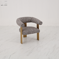 Fauteuil Scandinave Rétro Nordique de Luxe Moderne Rembourré Minimaliste Noir pour Salon
